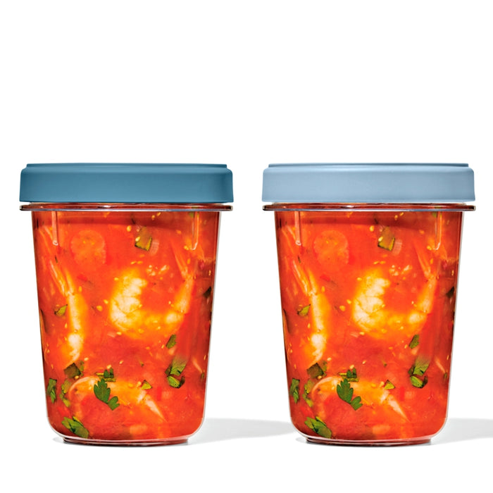 OXO TWIST & STACK Round Food Containers Set of 2, 945 ml