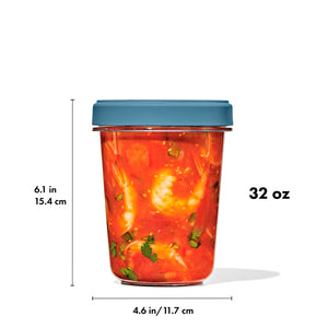 OXO TWIST & STACK Round Food Containers Set of 2, 945 ml