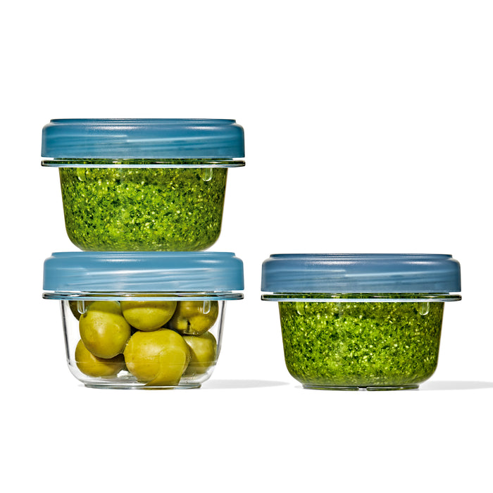 OXO TWIST & STACK Round Food Containers Set of 3, 150 ml