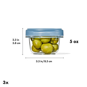 OXO TWIST & STACK Round Food Containers Set of 3, 150 ml