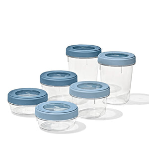 OXO TWIST & STACK Round Food Containers Set of 2, 1.2 L