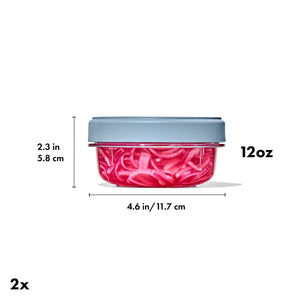 OXO TWIST & STACK Round Food Containers Set of 2, 355 ml
