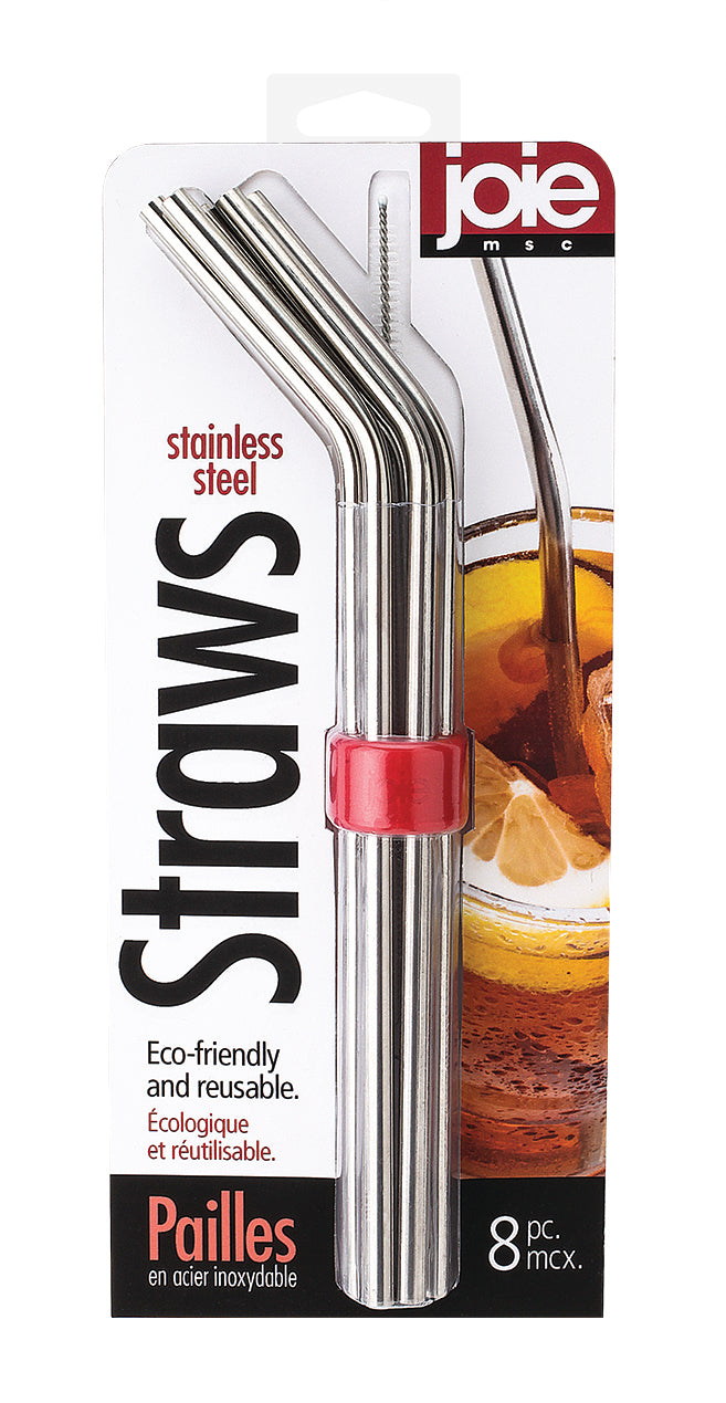 Joie Stainless Steel Straws 8pc Set