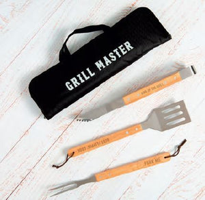 C.R. Gibson BBQ Grilling Tools Set of 4, Grill Master