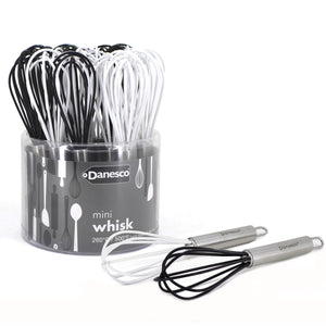 Danesco Mini Whisk, Black/White