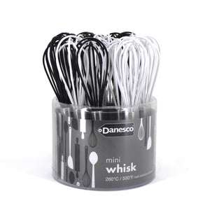 Danesco Mini Whisk, Black/White