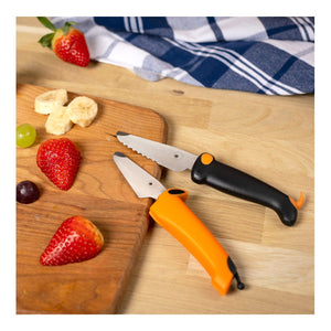 Kuhn Rikon KinderKitchen® Knife Set of 2, Dogs (Black & Orange)