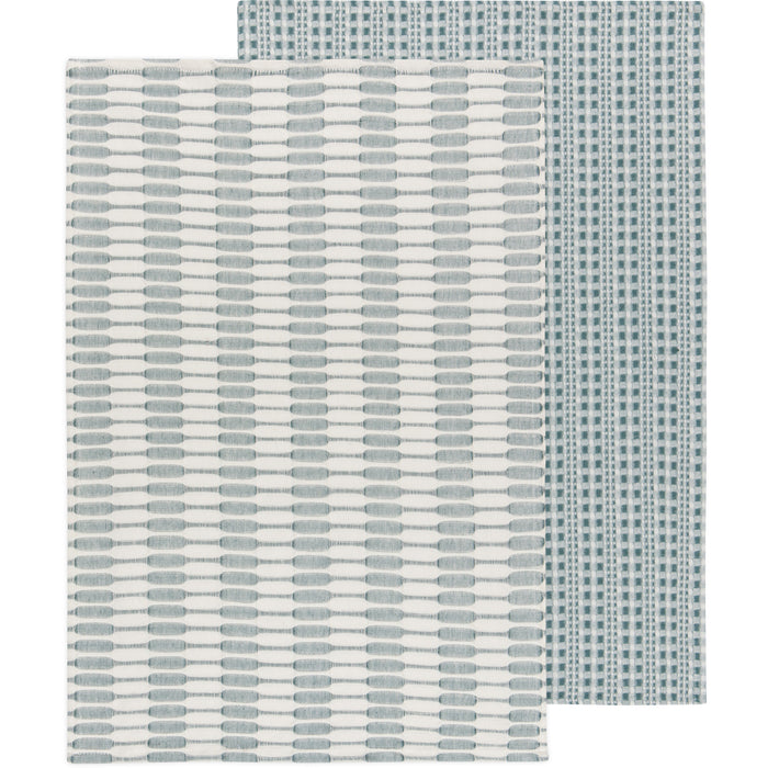 Danica Heirloom Abode Tea Towel Set of 2, Lagoon