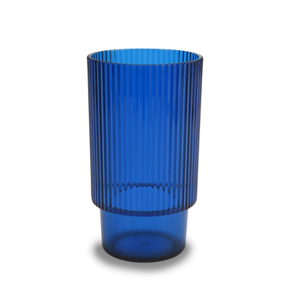 Brilliant Patio Acrylic Highball Glass 590ml Set of 4, Blue