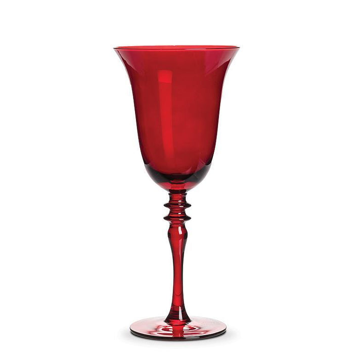 Abbott Flared Goblet with Ornate Stem 12 oz, Red
