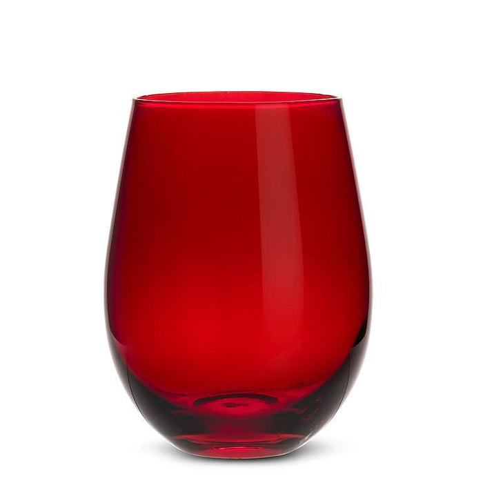 Abbott Stemless Wine Glass 18 oz, Red