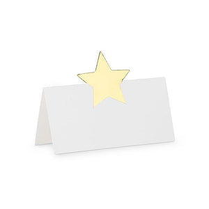 Abbott Folded Placecards, Gold Star