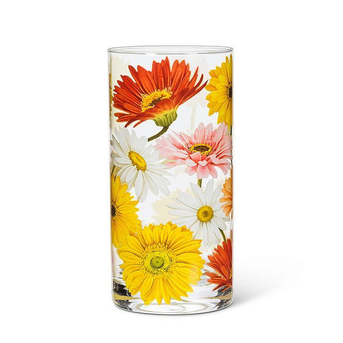 Abbott High Ball Glass 16oz, Gerbera Daisy