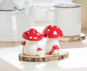 Abbott Salt & Pepper Shaker Set, Mushrooms