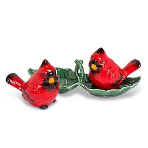 Abbott Salt & Pepper with Tray Cardinals