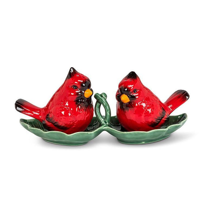 Abbott Salt & Pepper with Tray Cardinals