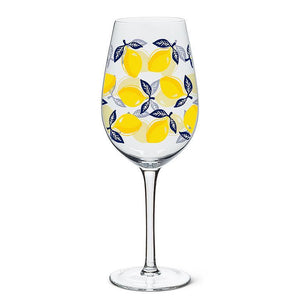 Abbott Wine Glass, Sorrento Lemon