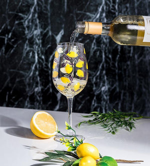 Abbott Wine Glass, Sorrento Lemon