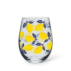 Abbott Stemless Wine Glass, Sorrento Lemon