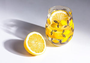 Abbott Stemless Wine Glass, Sorrento Lemon