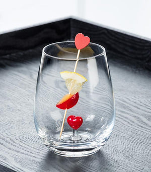 Abbott Stemless Wine Glass, Heart Icon