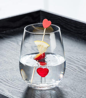 Abbott Stemless Wine Glass, Heart Icon
