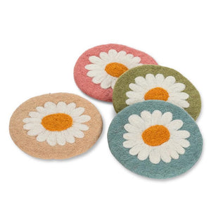 Abbott Felt Coasters Set of 4, Daisy