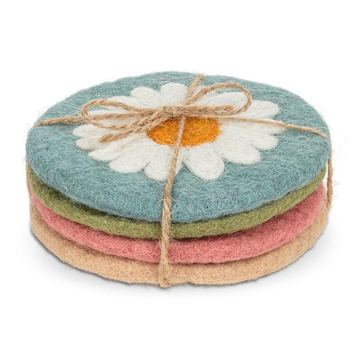 Abbott Felt Coasters Set of 4, Daisy