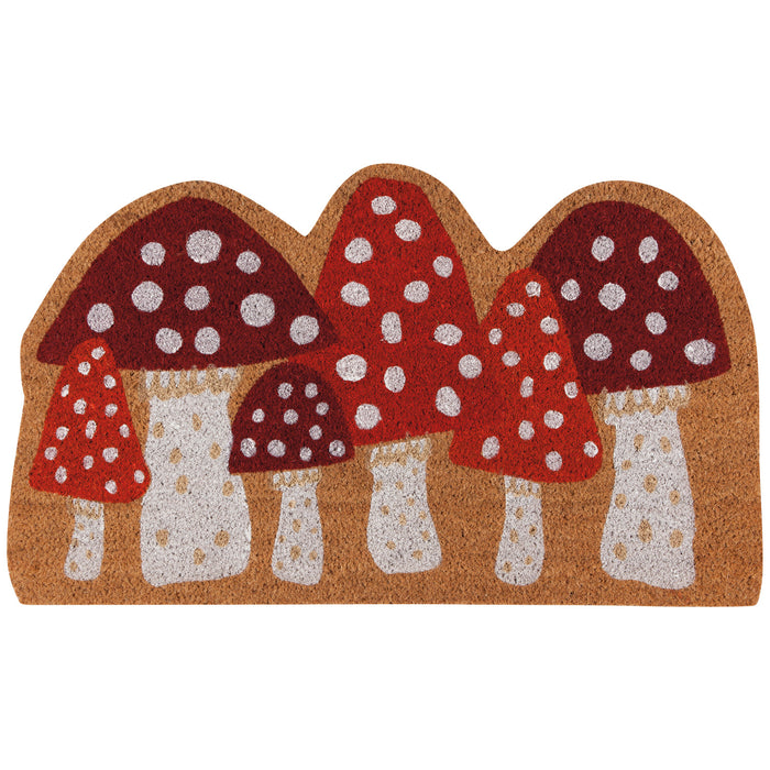 Danica Now Designs Shaped Coir Fibre Doormat, Mushrooms