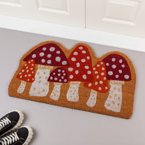 Danica Now Designs Shaped Coir Fibre Doormat, Mushrooms