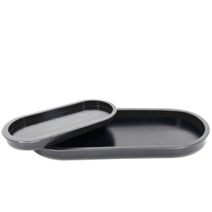Natural Living Black Oval Platter 14 x 6.5 Inch