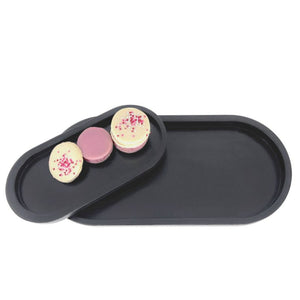 Natural Living Black Oval Platter 14 x 6.5 Inch