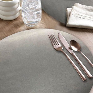 Natural Living Oval Shimmer Antimicrobial Placemat, Charcoal