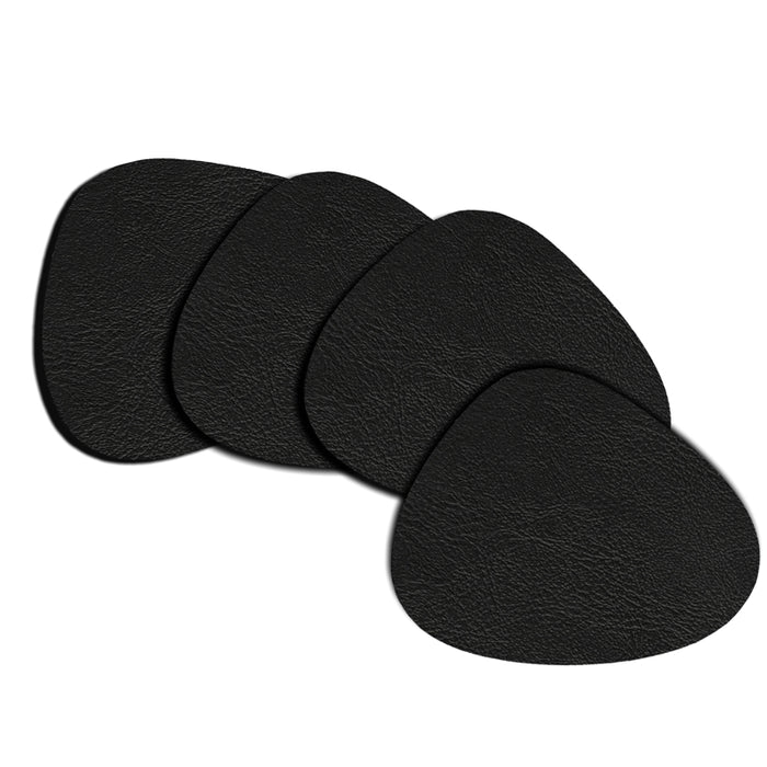 Natural Living BAUHAUS Antimicrobial Stone-Shaped Coasters Set of 4, Black