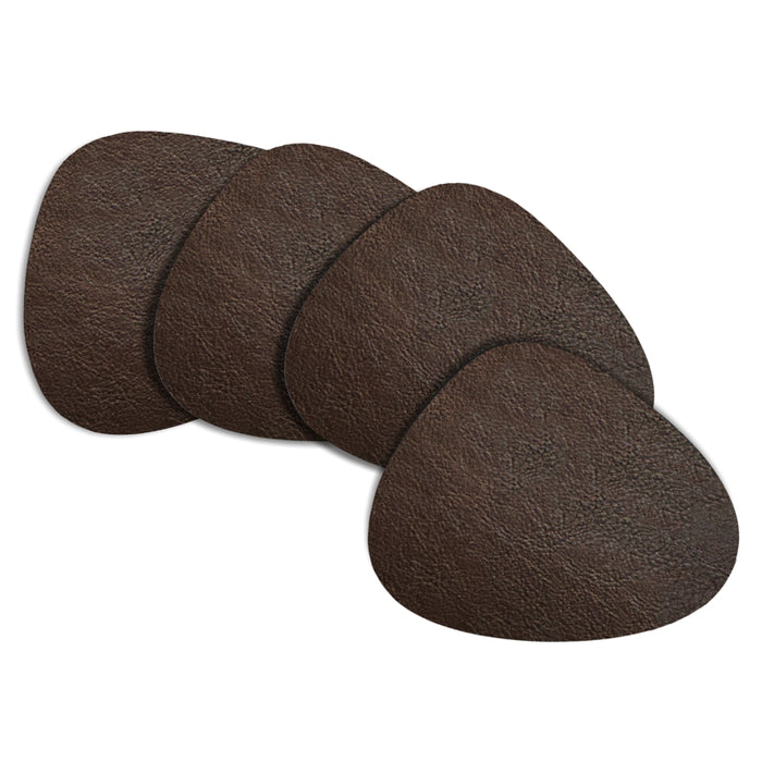 Natural Living BAUHAUS Antimicrobial Stone-Shaped Coasters Set of 4, Brown