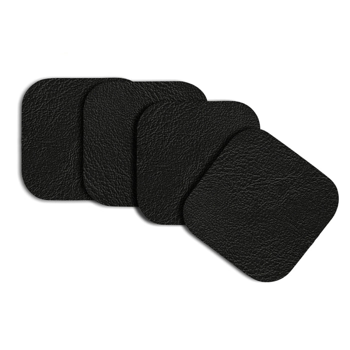 Natural Living BAUHAUS Antimicrobial Coasters Set of 4, Black