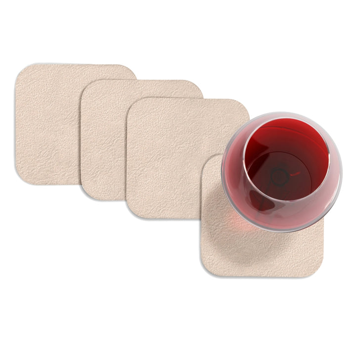 Natural Living BAUHAUS Antimicrobial Coasters Set of 4, Greige