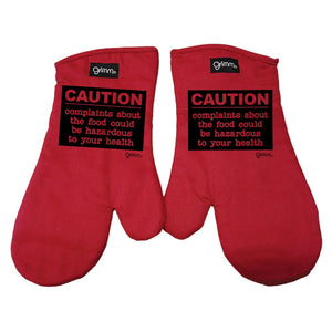 Grimm Oven Mitt Set of 2, Caution