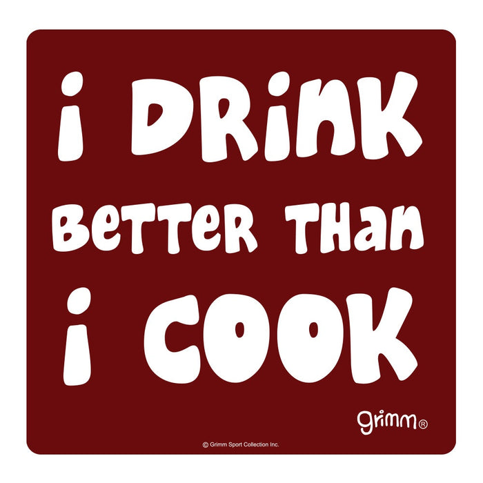 Grimm Wine Bottle Trivet, I Drink Better Than I Cook