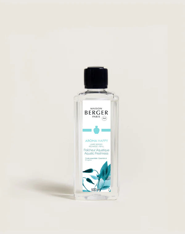 Maison Berger Lamp Fragrance Refill 500 ml,  Aroma Happy (Aquatic Freshness)