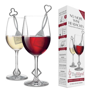 PureWine "The Wand" Wine Filter, 3 Pack Silver