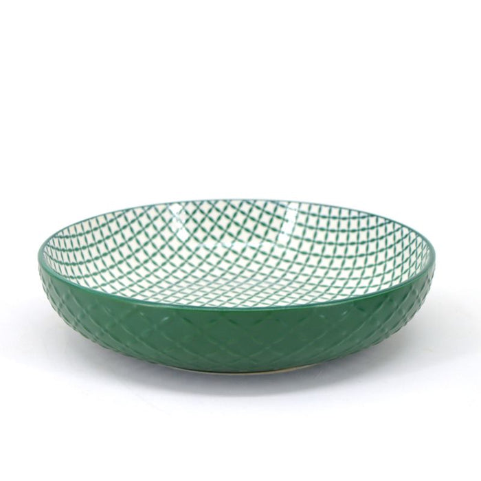 BIA Textured Shallow Bowl 8 Inch, Green
