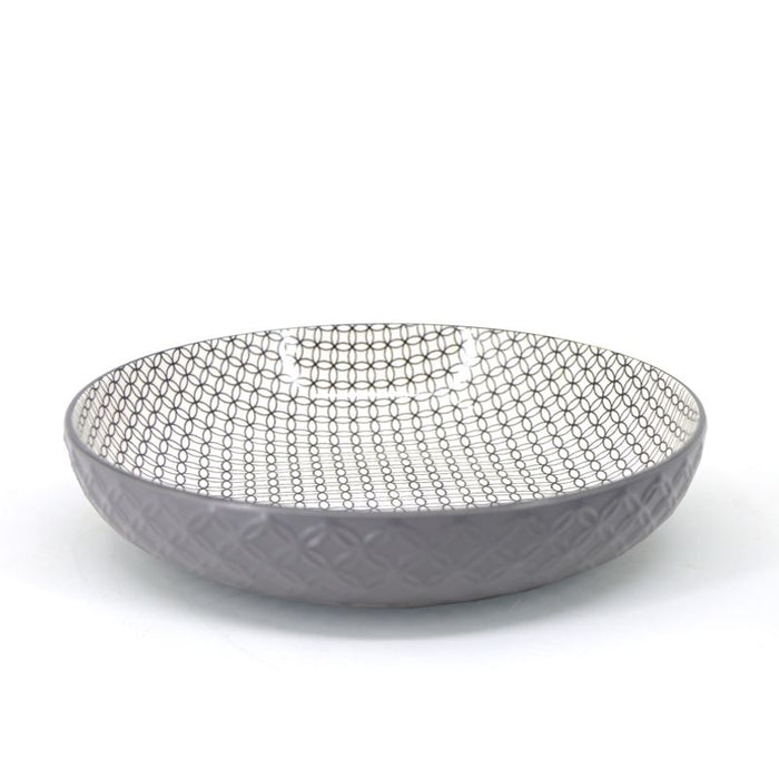 BIA Textured Shallow Bowl 8 Inch, Grey