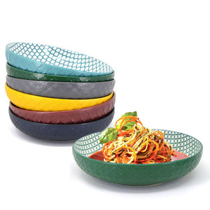 BIA Textured Shallow Bowl 8 Inch, Green