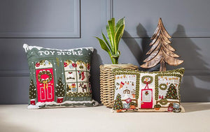 Abbott Gift Shop Storefront Pillow