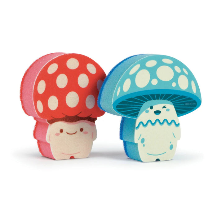 FRED Sponges Set of 2, 'Fun Guys' Mushrooms