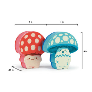 FRED Sponges Set of 2, 'Fun Guys' Mushrooms