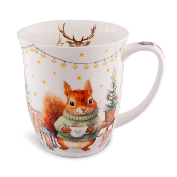 Tea Butler Mug 400 ml, Christmas Squirrel