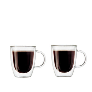 OGGI BREW Glass Espresso Cups 90ml Set of 2
