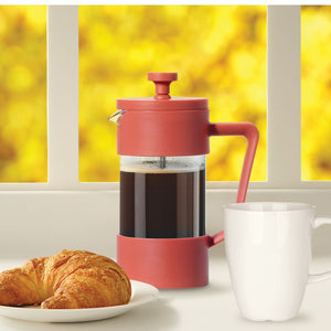 OGGI BREW 3-cup French Press, Red